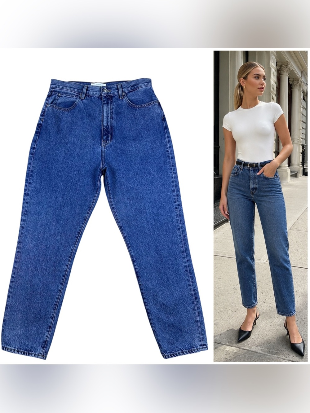 SLVRLAKE Beatnik High Rise Ankle Jeans Size 32 Tapered Straight Preppy USA